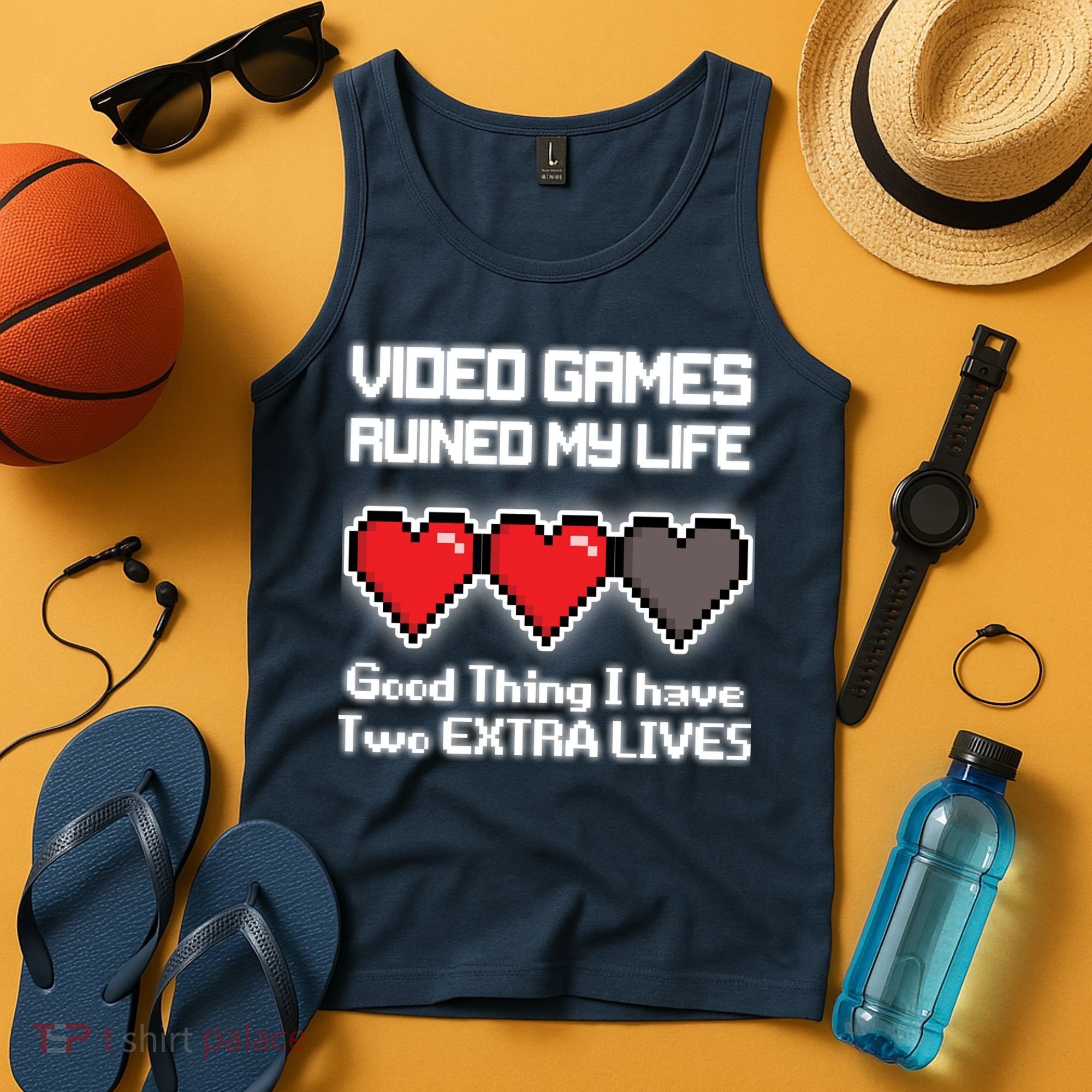 Video Games Ruined My Life Good Thing I Have Two Extra Lives Tank Top