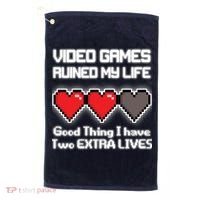 Video Games Ruined My Life Good Thing I Have Two Extra Lives Golf Towel thumb 0