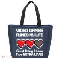 Video Games Ruined My Life Good Thing I Have Two Extra Lives Tote Bag thumb 0