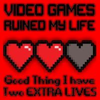 Video Games Ruined My Life Good Thing I Have Two Extra Lives Santa Hat thumb 1
