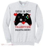Video Games This Is My Valentine Pajama Sweatshirt thumb 0