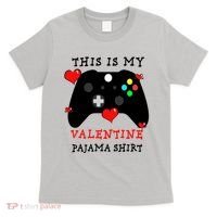 Video Games This Is My Valentine Pajama T-Shirt thumb 0
