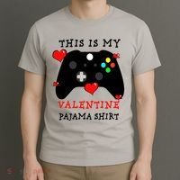 Video Games This Is My Valentine Pajama T-Shirt thumb 3