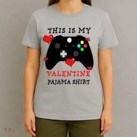 Video Games This Is My Valentine Pajama T-Shirt thumb 4