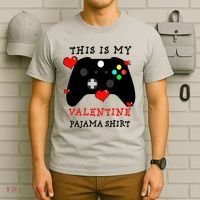 Video Games This Is My Valentine Pajama T-Shirt thumb 6