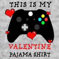 Video Games This Is My Valentine Pajama Toddler T-Shirt thumb 2