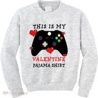 Video Games This Is My Valentine Pajama Kids Sweatshirt thumb 0