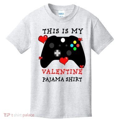 Video Games This Is My Valentine Pajama Kids T-Shirt