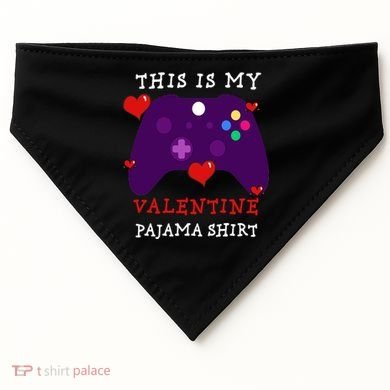 Video Games This Is My Valentine Pajama USA-Made Doggie Bandana
