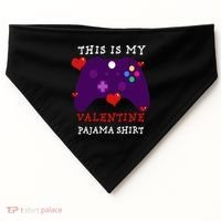 Video Games This Is My Valentine Pajama USA-Made Doggie Bandana thumb 0