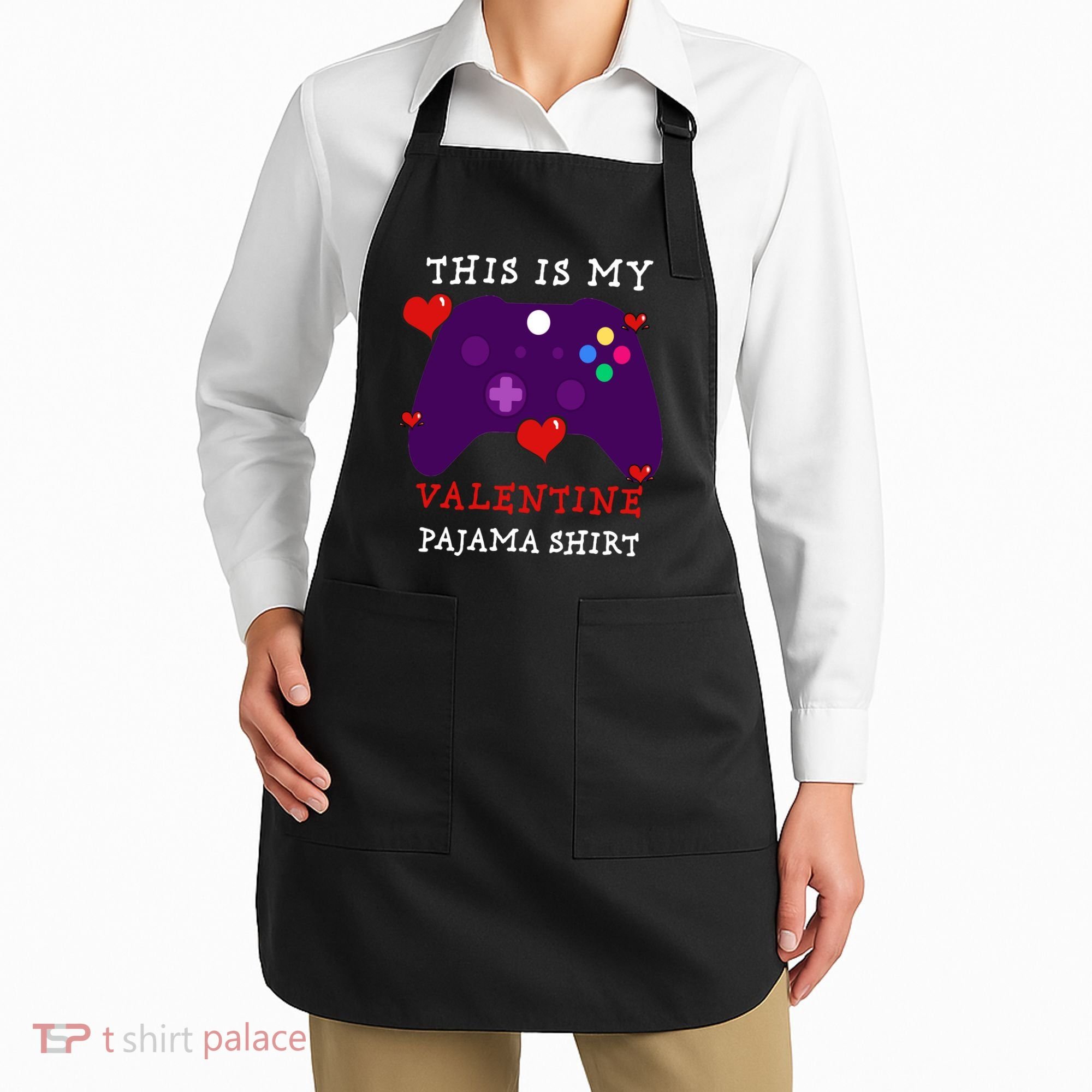 Video Games This Is My Valentine Pajama Apron