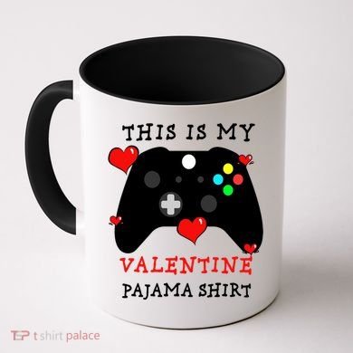 Video Games This Is My Valentine Pajama Coffee Mug