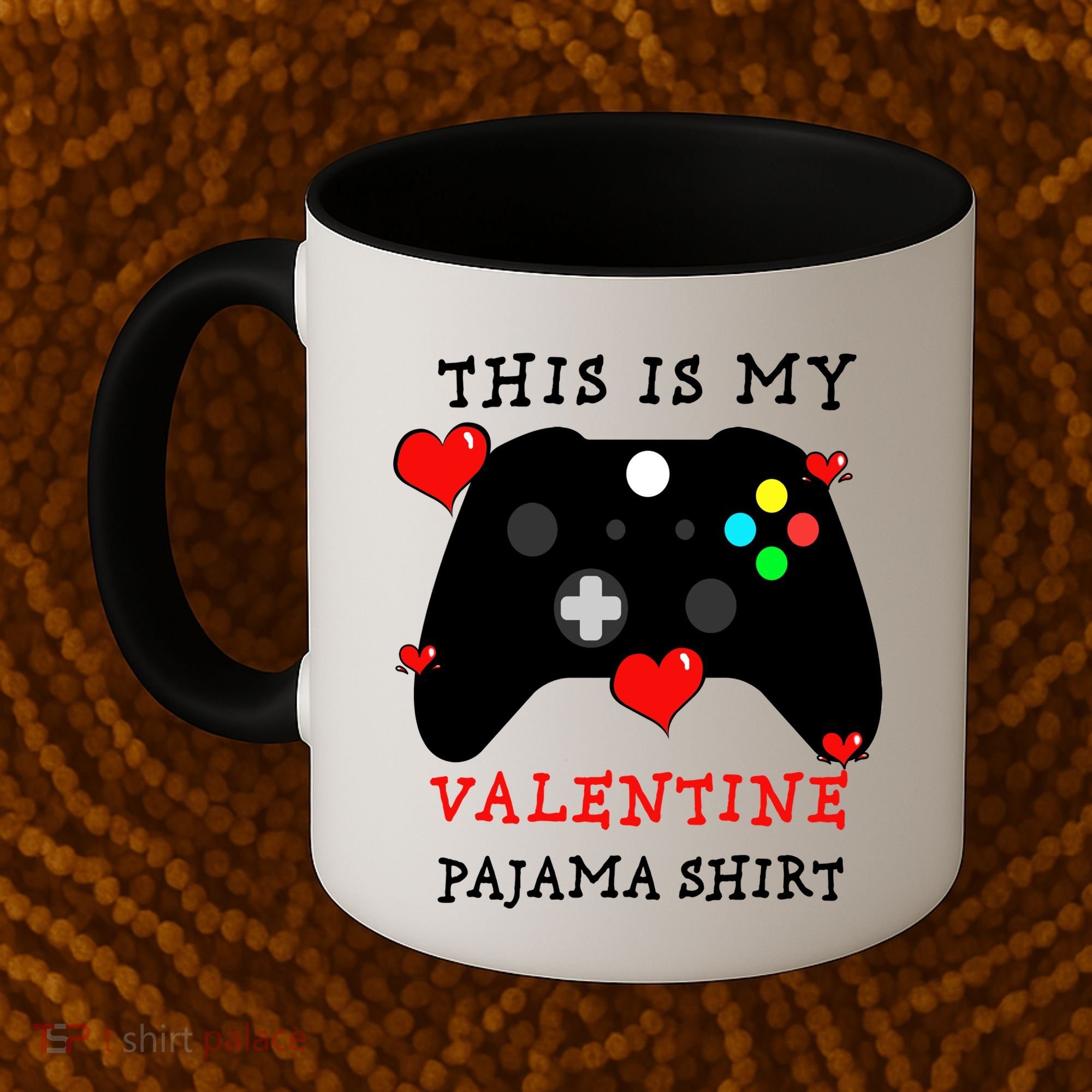 Video Games This Is My Valentine Pajama Coffee Mug