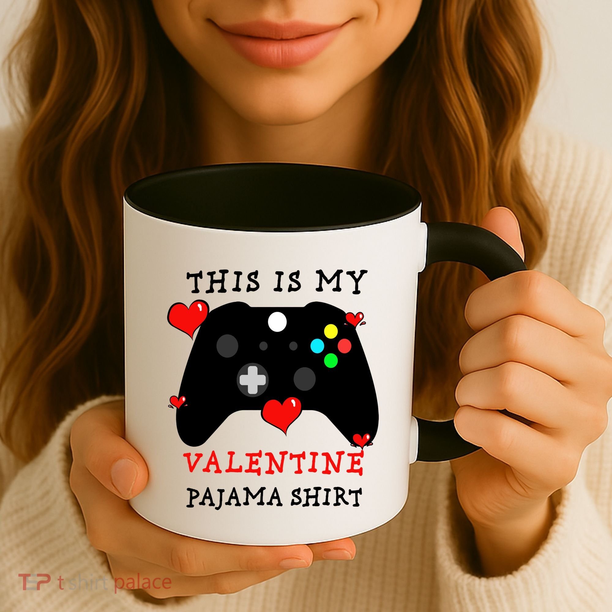 Video Games This Is My Valentine Pajama Coffee Mug