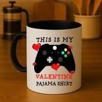 Video Games This Is My Valentine Pajama Coffee Mug thumb 4