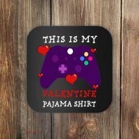 Video Games This Is My Valentine Pajama Coaster thumb 0