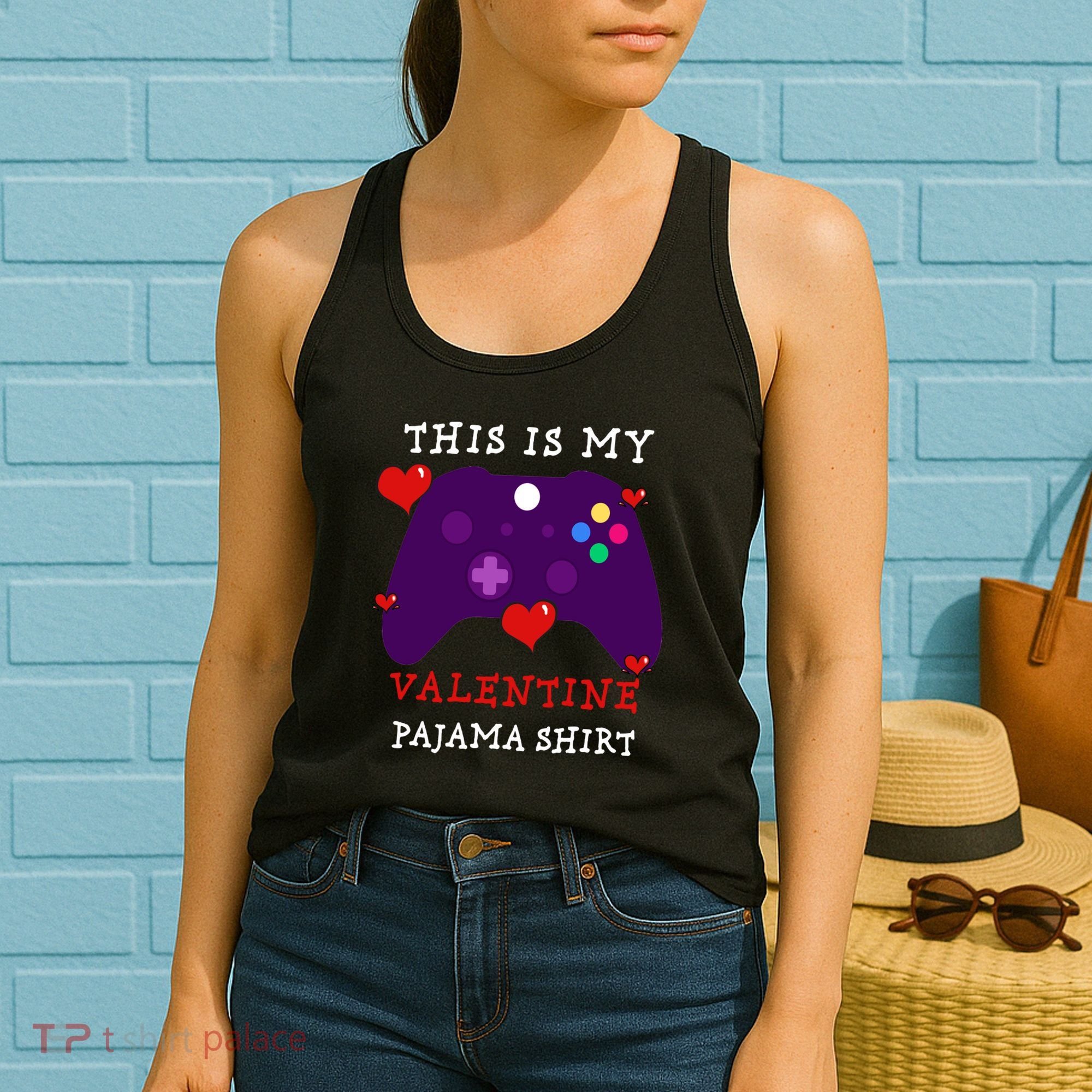 Video Games This Is My Valentine Pajama Women's Tank Top