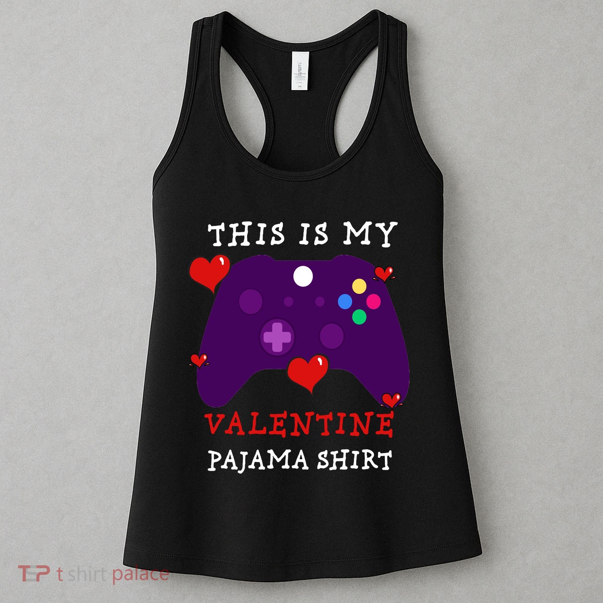 Video Games This Is My Valentine Pajama Women's Tank Top