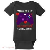 Video Games This Is My Valentine Pajama Baby Bodysuit thumb 0