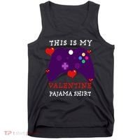Video Games This Is My Valentine Pajama Tank Top thumb 0