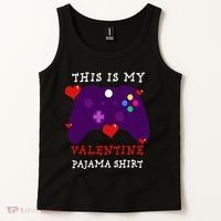Video Games This Is My Valentine Pajama Tank Top thumb 2