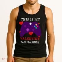 Video Games This Is My Valentine Pajama Tank Top thumb 3