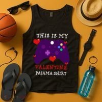 Video Games This Is My Valentine Pajama Tank Top thumb 4