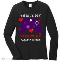 Video Games This Is My Valentine Pajama Women's Long Sleeve Shirt thumb 0