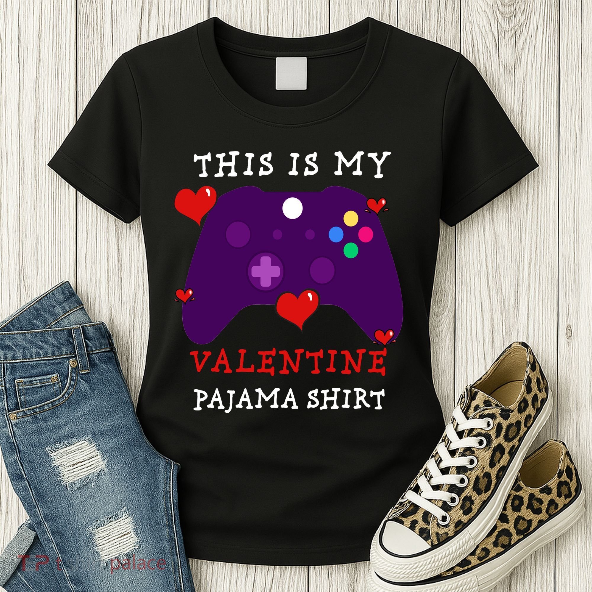 Video Games This Is My Valentine Pajama Women's T-Shirt