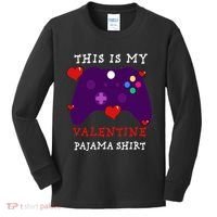 Video Games This Is My Valentine Pajama Kids Long Sleeve Shirt thumb 0