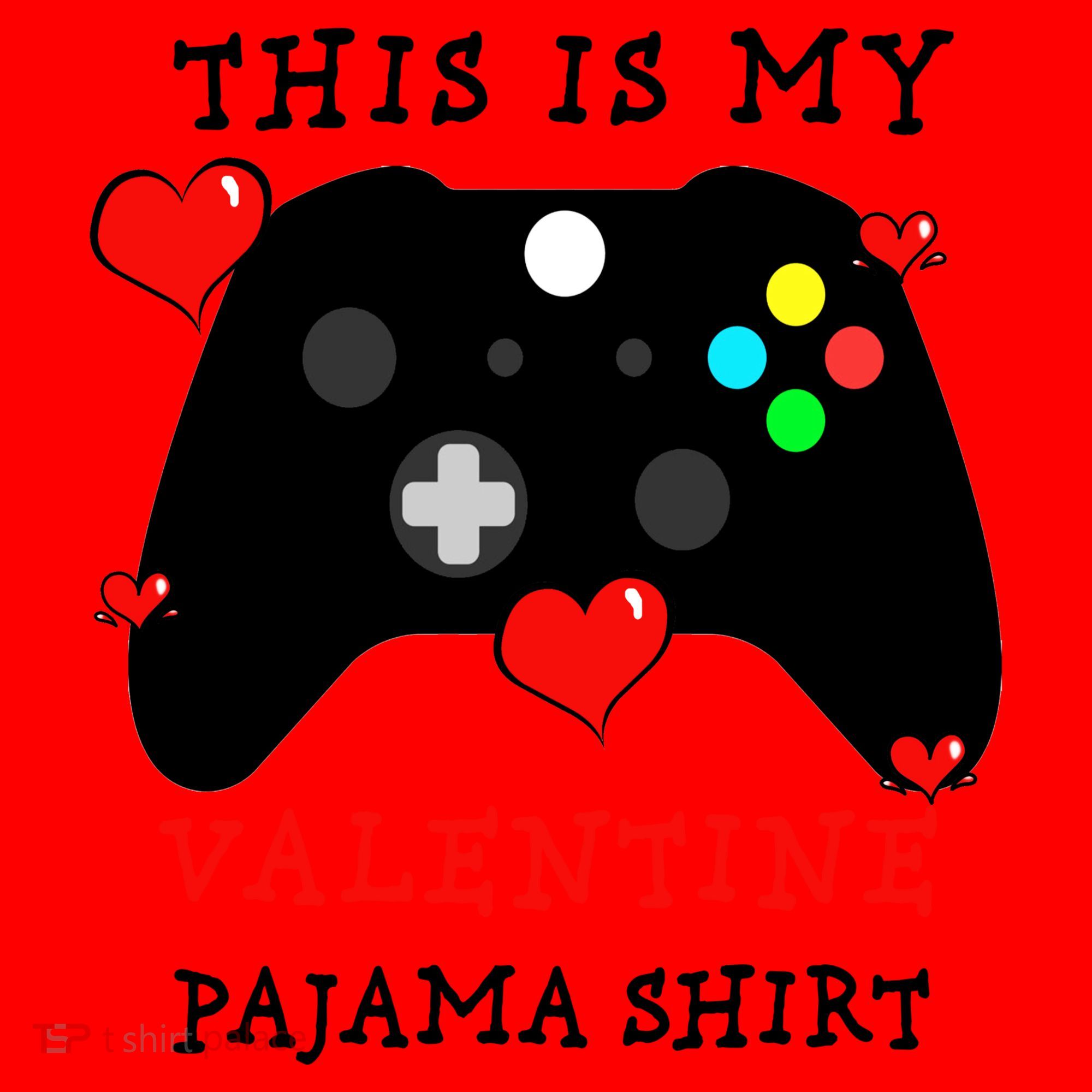 Video Games This Is My Valentine Pajama Santa Hat