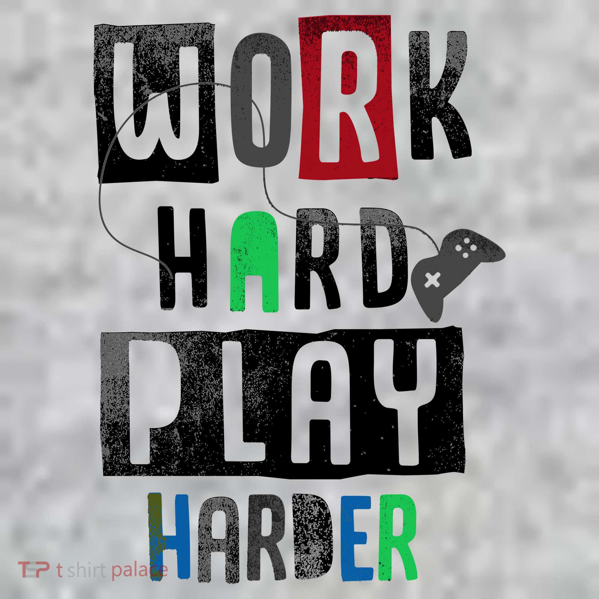 Video Games Work Hard Play Harder Gamer The Baniff Cuffed Pom Beanie