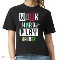 Video Games Work Hard Play Harder Gamer Comfort Colors Boxy T-Shirt thumb 0