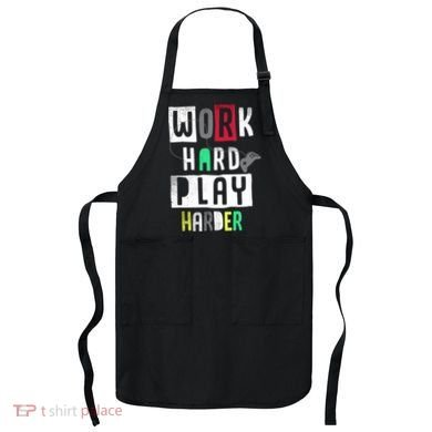 Video Games Work Hard Play Harder Gamer Apron