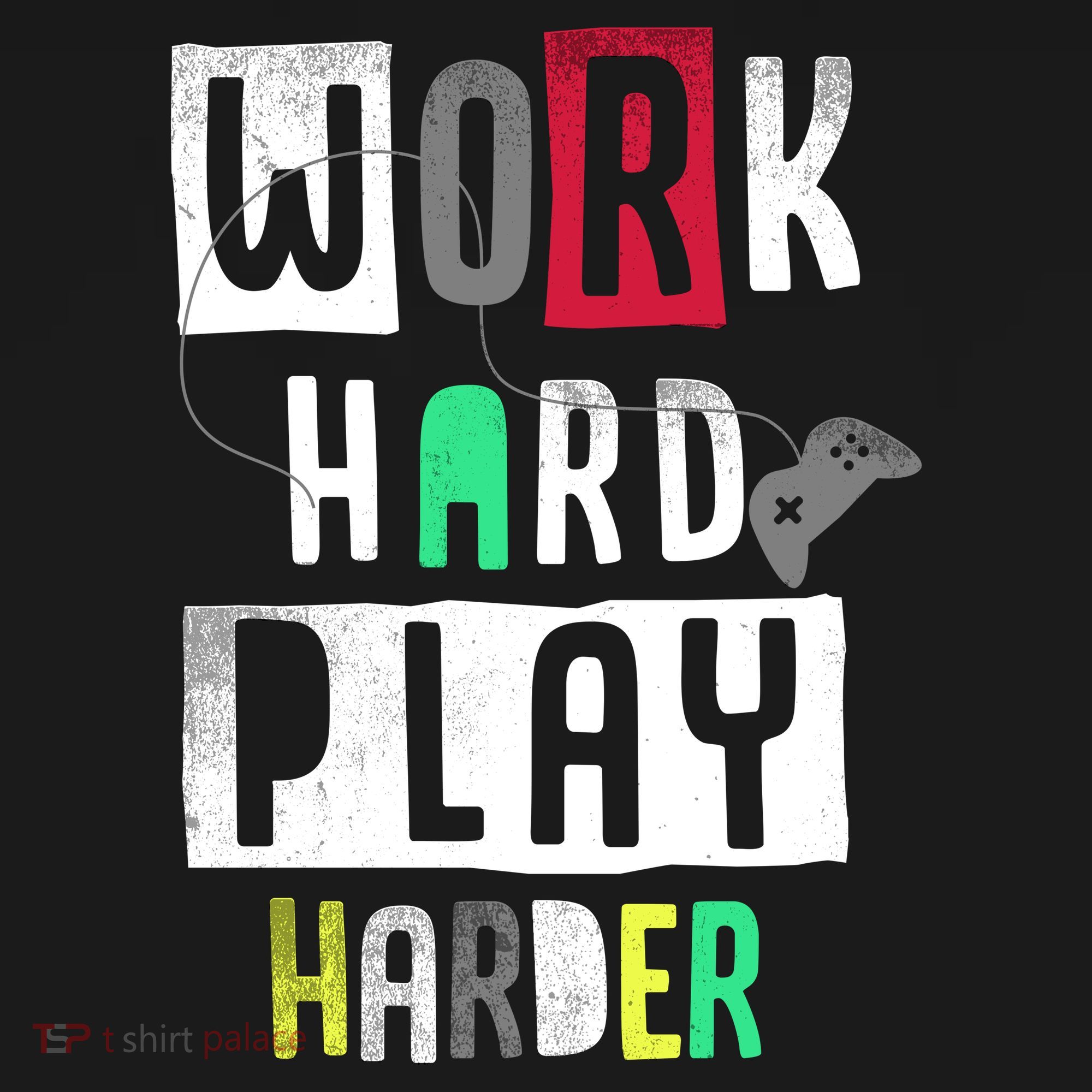 Video Games Work Hard Play Harder Gamer Pom Pom 12in Knit Beanie
