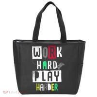 Video Games Work Hard Play Harder Gamer Tote Bag thumb 0