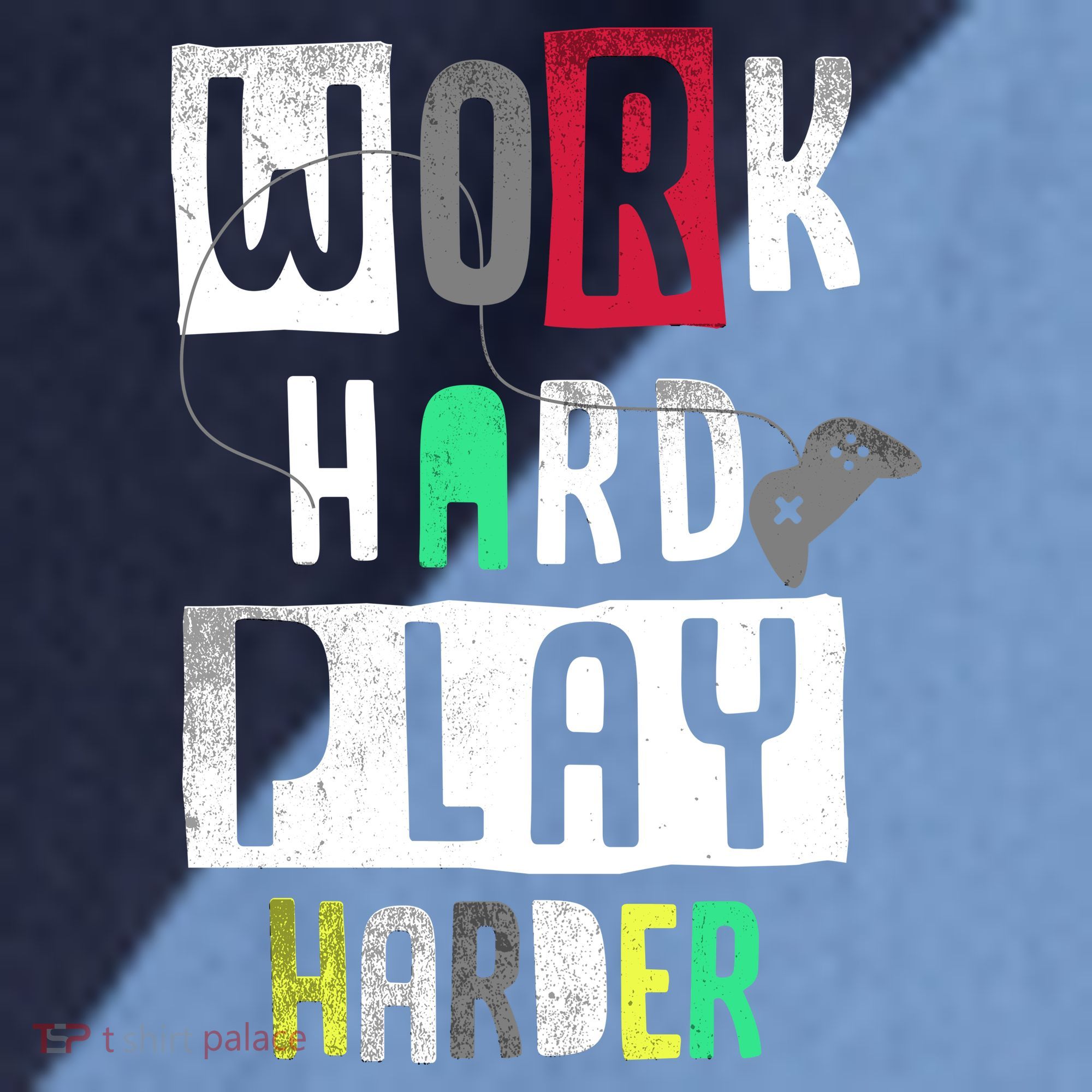 Video Games Work Hard Play Harder Gamer Raglan Baseball Sleeve Shirt