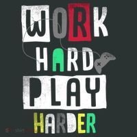 Video Games Work Hard Play Harder Gamer Infant Baby Jersey Bodysuit thumb 2