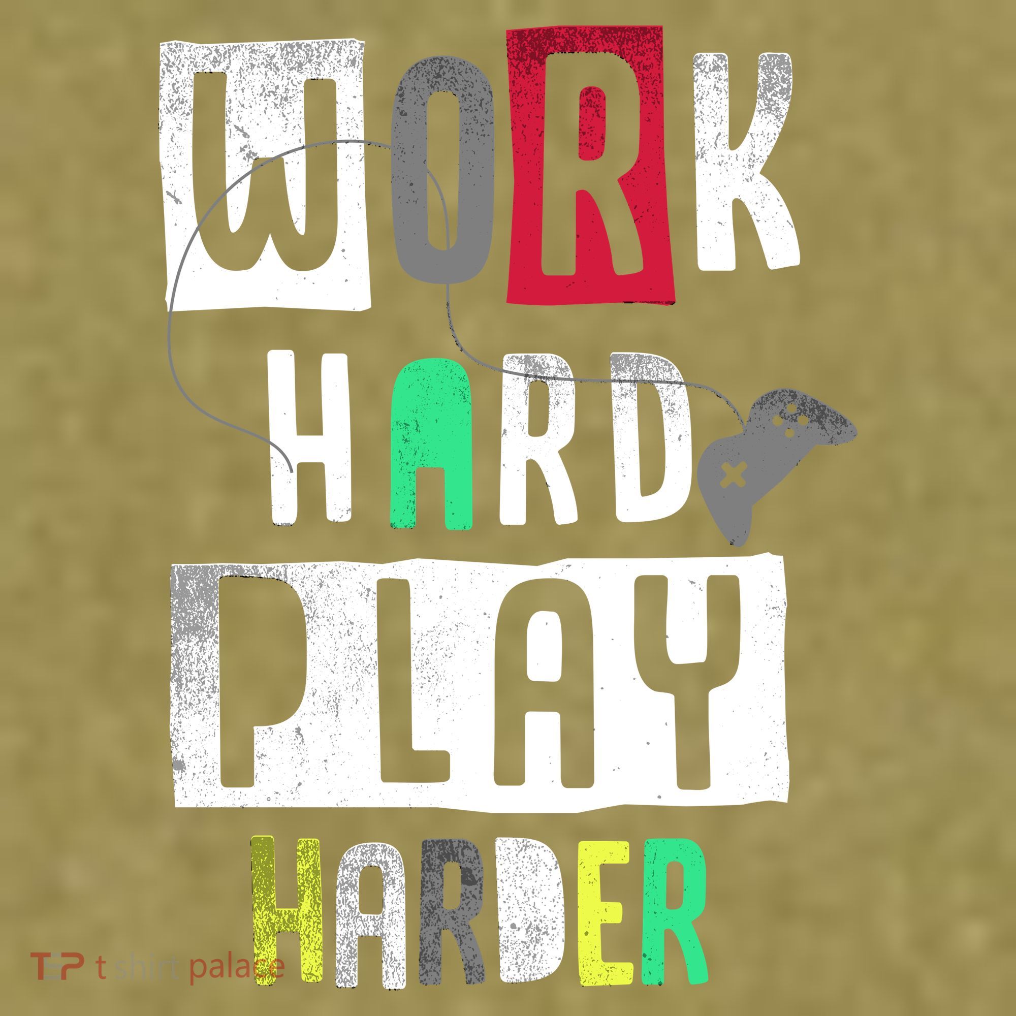 Video Games Work Hard Play Harder Gamer Garment-Dyed Women's Muscle Tee