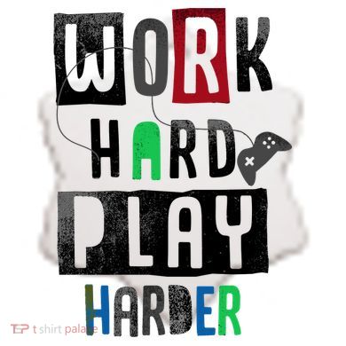 Video Games Work Hard Play Harder Gamer Ceramic Ornament