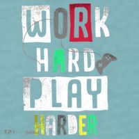 Video Games Work Hard Play Harder Gamer Sueded Cloud Jersey T-Shirt thumb 2