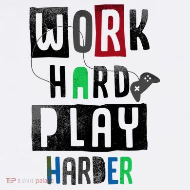 Video Games Work Hard Play Harder Gamer Garment-Dyed Sweatshirt