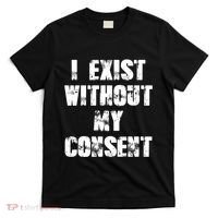 Vintage I Exist Without My Consent Funny Meme Frog T-Shirt thumb 0