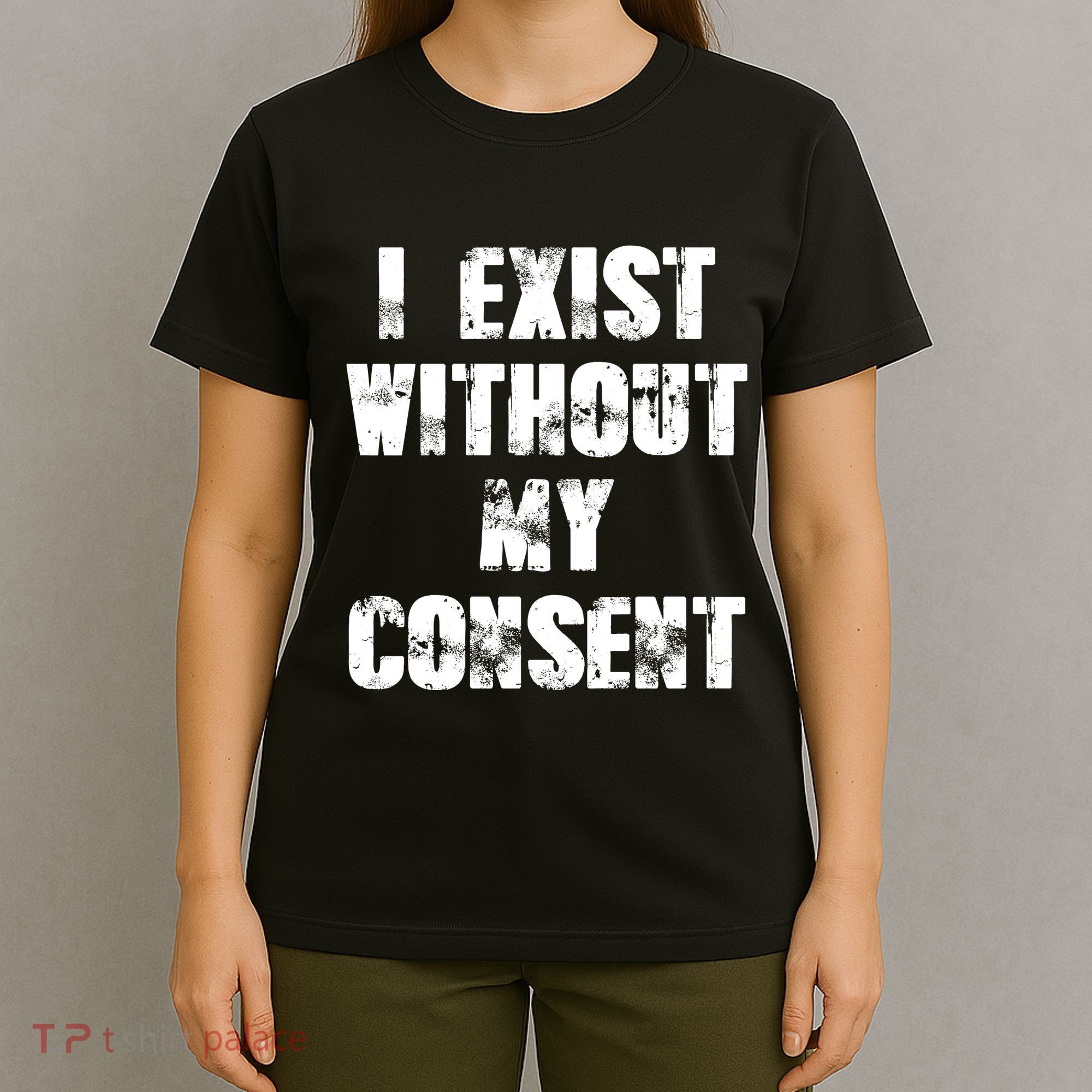 Vintage I Exist Without My Consent Funny Meme Frog T-Shirt