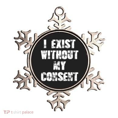 Vintage I Exist Without My Consent Funny Meme Frog Ornament
