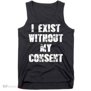Vintage I Exist Without My Consent Funny Meme Frog Tank Top