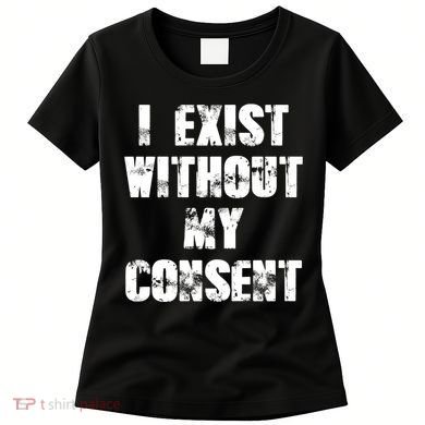 Vintage I Exist Without My Consent Funny Meme Frog Women's T-Shirt