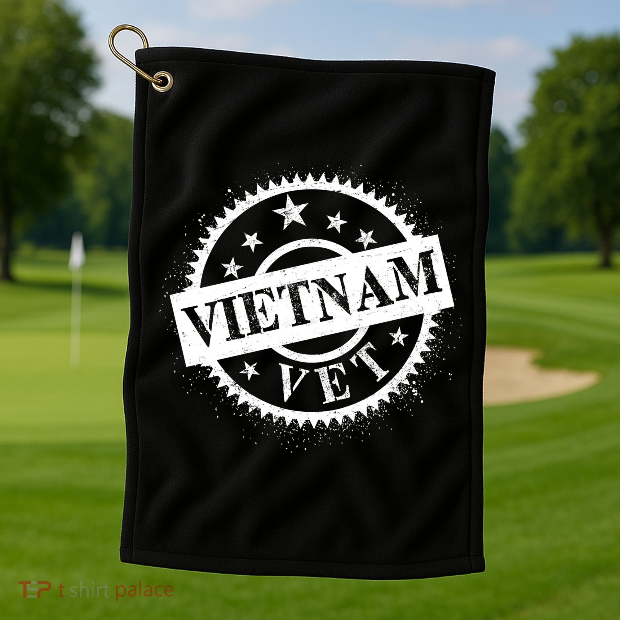 Vietnam Vet Stamp Golf Towel