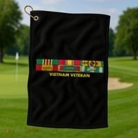 Vietnam Veteran Emblem Golf Towel thumb 1