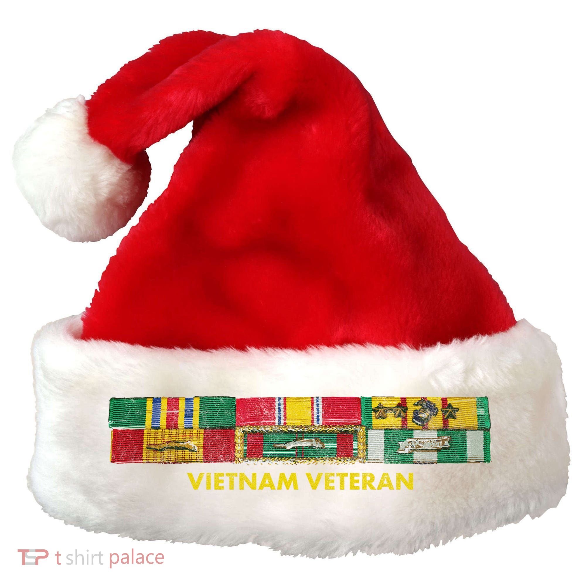 Vietnam Veteran Emblem Santa Hat